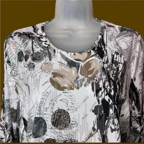 Allison Daley Stretchy Sequins top M - Picture 6 of 12